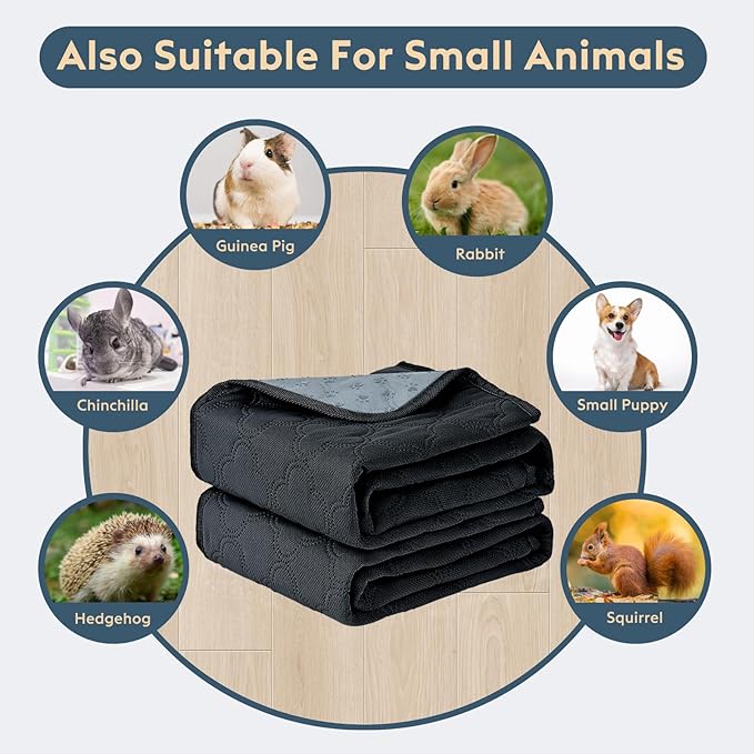 FunFurry Washable Pee Pads for Dogs - 2 Pack Reusable Pee Pads,Waterproof Puppy Pads,Pet Training Pads,Super Absorbent with Dog Paw Shape Non-Slip Backing (Dark Grey, 36" X 48" - 2 Pack)