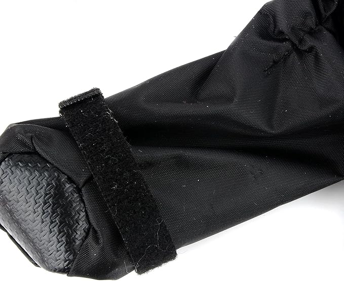 Zunea Waterproof Dog Raincoat with Hood for Small Dogs Rain Poncho Jumpsuit with Rain Boots Puppy Hooded Slicker Rainwear Four-Legged Pet Rain Jacket for Walking Black S
