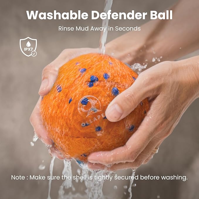 Smart Interactive Dog Ball Toys - Auto Bouncing & Rolling, Chew-Resistant E-TPU Material, 3 Interactive Modes, IPX7 Waterproof, Smart Chase Pet Toy Ball for Medium and Large Dogs - Orange