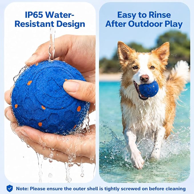 Interactive Dog Ball for Medium & Large Dogs, Automatic Moving Dog Toy with Motion Activation, USB Rechargeable Self Rolling Ball for Boredom Relief, Indoor Exercise & Independent Play