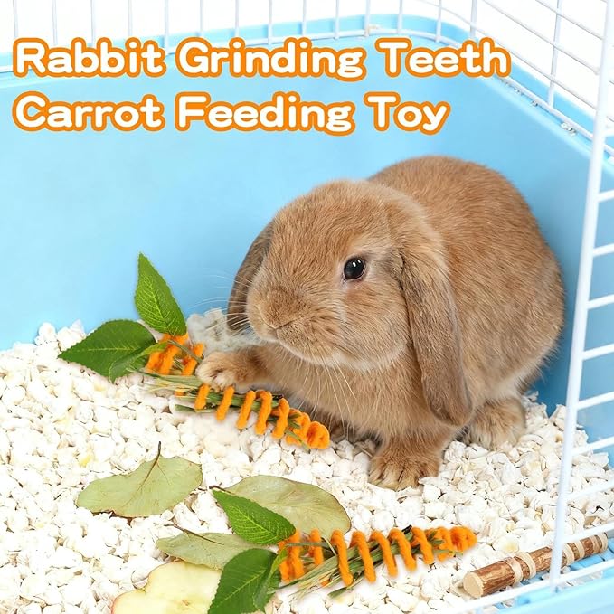5 Pcs Rabbit Forage Toys, Toys Enrichment for Boredom, Feed Game Slow Feeder, Snuffle Ball Treat Dispenser Feeding Toy, Exercise Acitivity Foraging Toy for Hedgehog Guinea Pig Hamster Chinchilla Kit