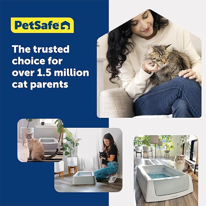 PetSafe ScoopFree Self-Cleaning Cat Litter Box Tray Refills with Lavendar Non-Clumping Crystals, 6-Pack