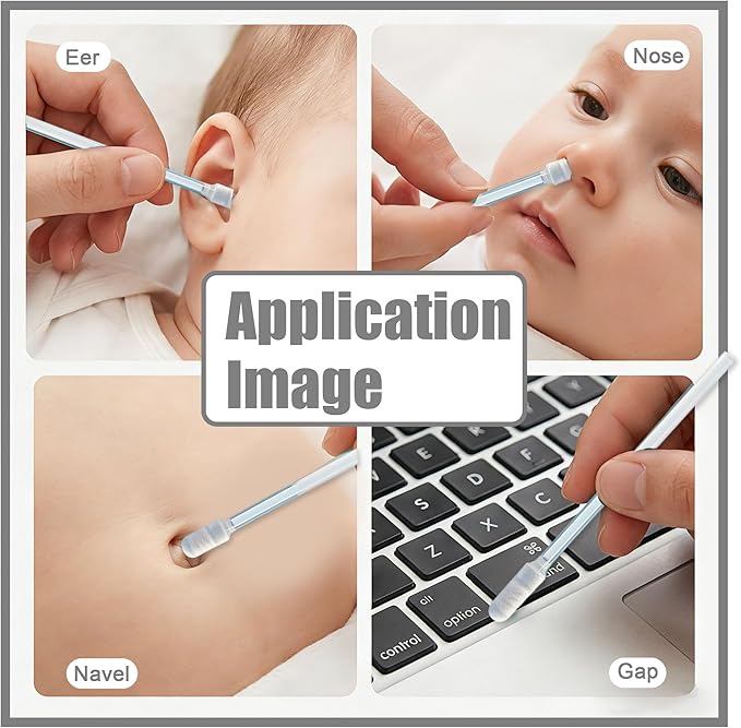 Sticky Ear Cleaning Sticks – Gentle, Visible Ear Care, Sticky Ear Swabs, Reusable Adhesive Soft Head Swabs, Adhesive Ear Cleaning Sticks for All Ages (4 Boxes/96 Pcs)