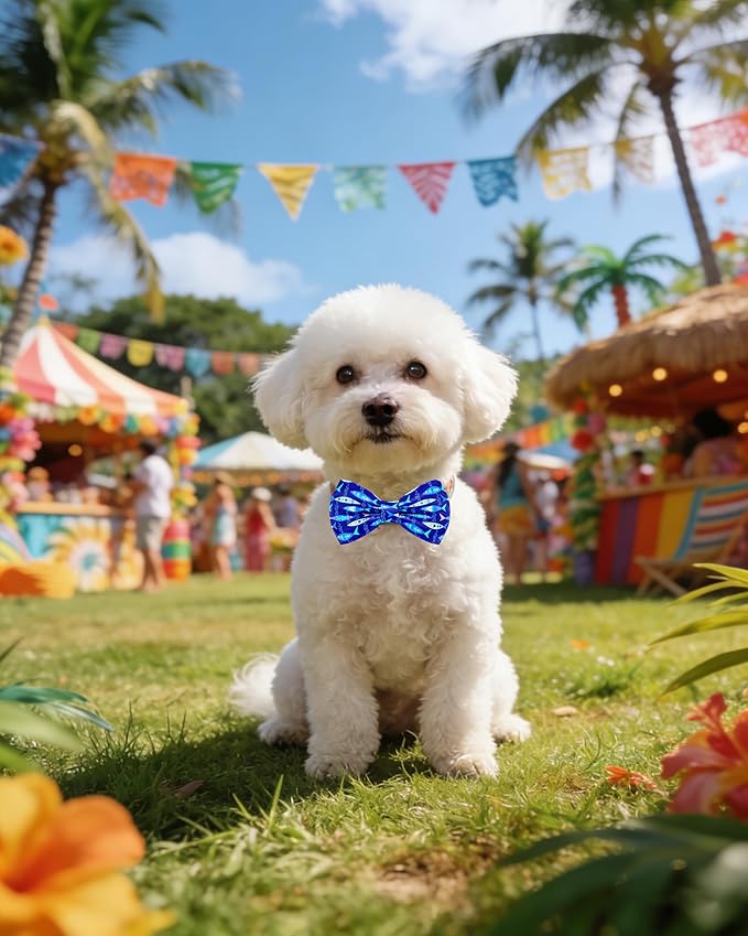 PET SHOW 10 Pack Summer Small Dog Bow Ties Sliding Collar Attachments Puppy Cats Ocean Animals Bowties for Medium Dogs Sea Bowknots Party Holiday Pet Grooming Accessories(Small)