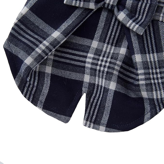 GabeFish Pets Wedding Jackets Suit for Dogs with Bow Tie Puppy Cat Formal Clothes Shirt Tuxedo (Navy, M (Chest 15.3in/39cm))
