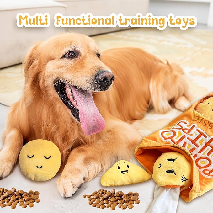 Hide and Seek Plush Dog Toys, Interactive Plush Hide and Seek Dog Toys Durable Hide and Seek Puppy Toys for Small and Medium Dogs