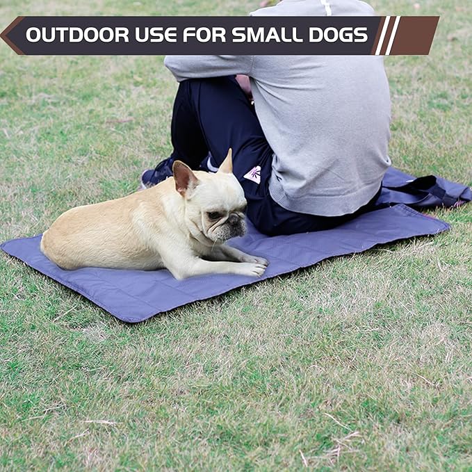 ROZKITCH Waterproof Outdoor Pet Dog Mat Pad 39"x28" Portable Reversible Summer Sleeping Mat Reusable Machine Washable Easy to Clean&Carry Camping Travel Pet Mat for Small Medium Large Dogs