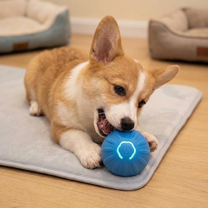 Winb Interactive LED Dog Ball Shell(2 inch)- Only Shell- Small Dogs Ball Play and Wicked Fun, Blue