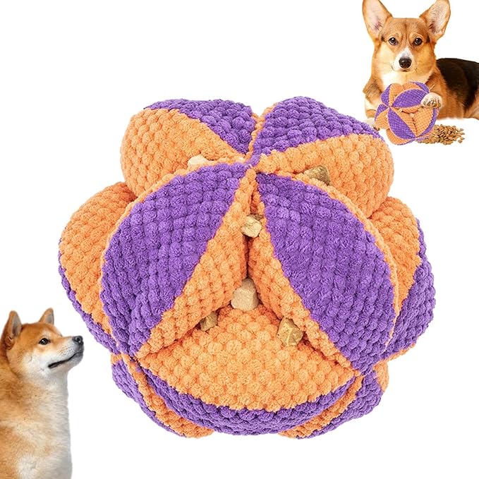 Dog Snuffle Ball - Puzzle Enrichment Interactive Toy, Bite Resistant Slow Feeder, Durable Treat Ball Accessory | Small Medium Large Breeds for Small Medium Large Breeds