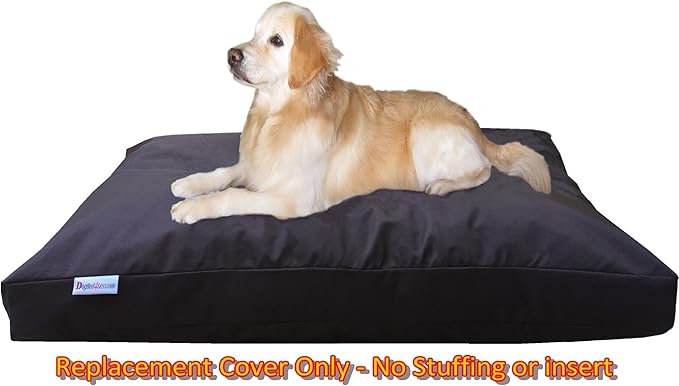 Dogbed4less XL 1680 Ballistic Heavy Duty Dog Pet Bed External Zipper Duvet Cover - Replacement Cover only, 47X29X4 Inches, Seal Brown