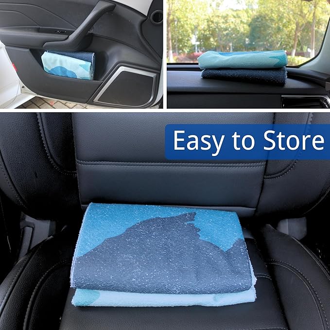 Waterproof Car Seat Cover for Front Seats, Protector for Cars SUVs Trucks, Sweat Towel Seat Covers Bucket for Gym,Workout,Beach,Hiking,Running (Mountains, 1PC)