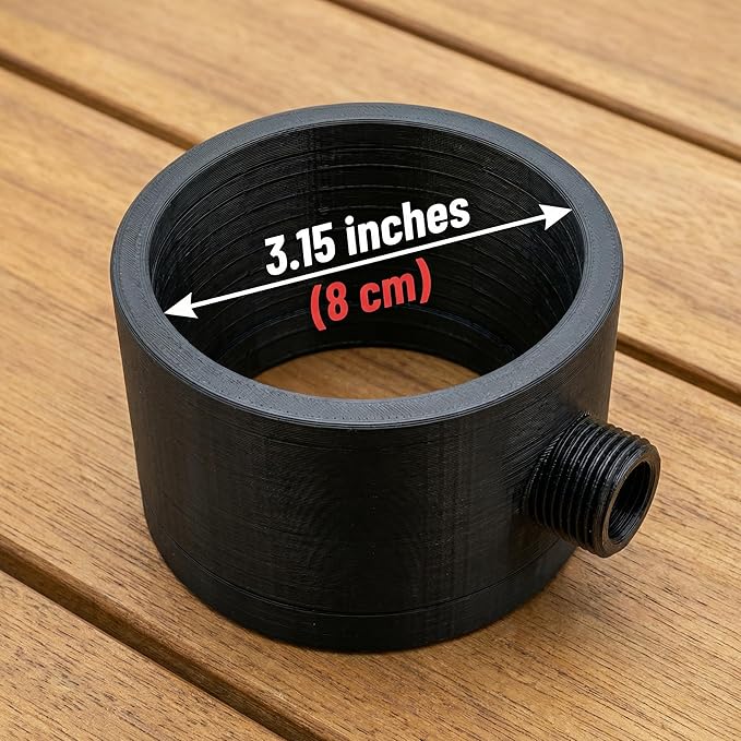 "Lil' Bro" 360 Handheld Detailer - The Ultimate Undercarriage Power Washer for Men & Pets - 360° Inward Vortex Hygiene Wand - Fits Standard Shower Hoses (Red, Large)