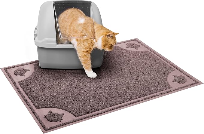 Mr. Pen- Large Cat Litter Mat, 23.5”X 35.2”, Brown, Trapping Mat for Litter Box, Cat Rug, Large