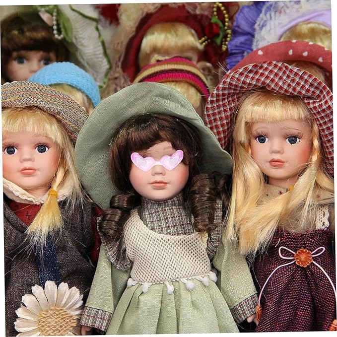 20 Pairs Doll Glasses Plastic Doll Sunglasses with 10 Styles Classic Retro Tiny Sunglasses Eyewear Mini Sunglasses for Crafts Dolls Pets Costume Cosplay Photo Props.
