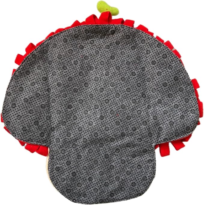 Pet Snuffle Mat Veggie Design Fleece Foraging Mats Interactive Feeding Toy Anti Slip Slow Feeder Treat Dispenser for Dogs Rabbits (Mushroom)