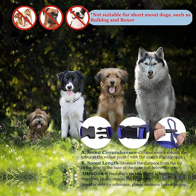 Parts Express Dog, Soft Anti-Biting Barking Chewing, Breathable Waterproof Adjustable for Small Medium Dogs,Blue (S)