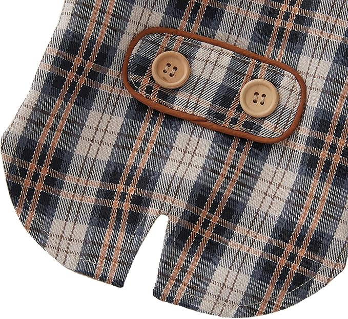 GabeFish Pets Wedding Jackets Suit for Dogs with Bow Tie Puppy Cat Formal Clothes Shirt Tuxedo (Coffee, M (Chest 15.3in/39cm))