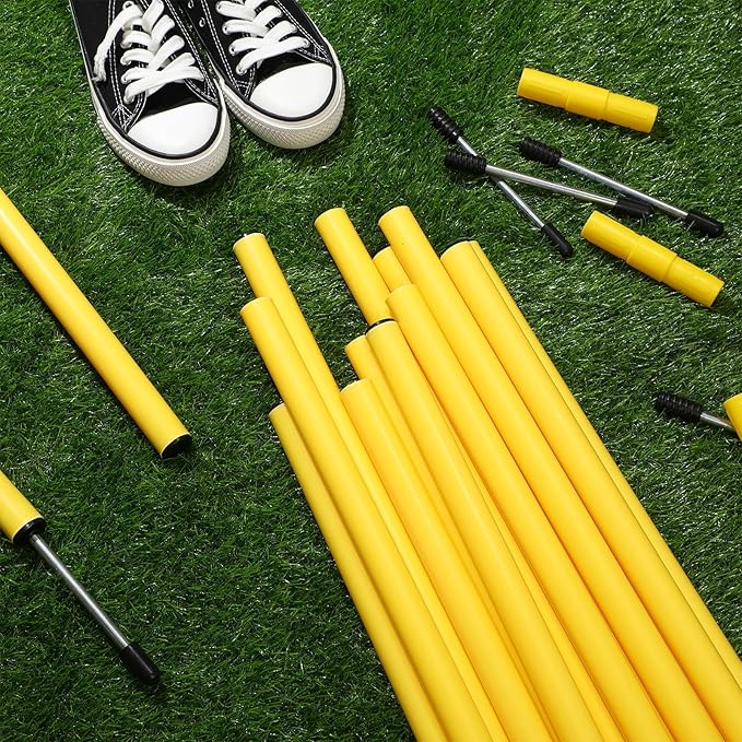 Blulu 5/10/30pcs Training Agility Poles 5ft Adjustable Soccer Training Poles Soccer Sticks Agility Equipment for Football Sport Football Speed