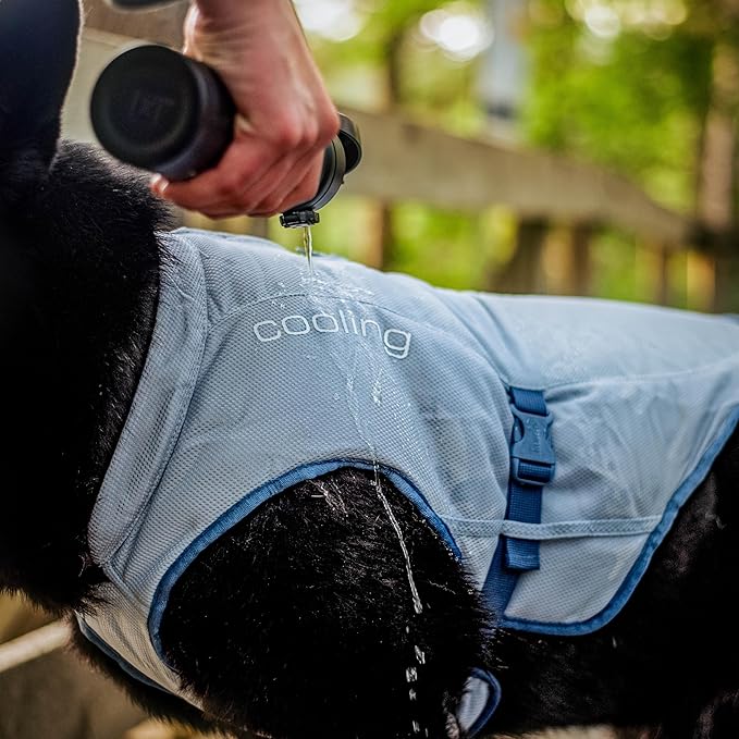 Kurgo Dog Core Cooling Vest - Summer Cooling Jacket - Evaporative Cooling Coat - Harness-Compatible - Reflective Accents - Grey - Medium