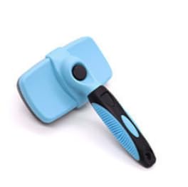 Self-Cleaning Pet Grooming Brush for Cats and Dogs, Curved Pin Needle Brush for Short and Long Hair