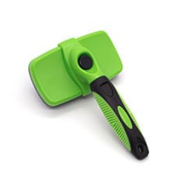 Self-Cleaning Pet Grooming Brush for Cats and Dogs, Curved Pin Needle Brush for Short and Long Hair