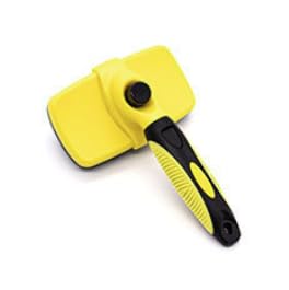 Self-Cleaning Pet Grooming Brush for Cats and Dogs, Curved Pin Needle Brush for Short and Long Hair