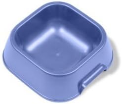 Van Ness Pet Food and Water Bowl, 16 oz Capacity Plastic Dish for Dogs and Cats, Wide No-Tip Base Prevents Spills,Blue