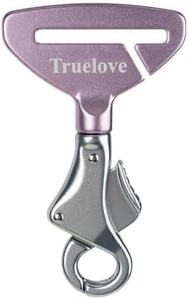Truelove Vehicle Seat Belt Safety Buckle Lock, Dog Seat Belt Clip Universal Dog Car Restraint - Dog Seatbelt Lock - Portable Vehicle Seatbelt Harness for Pet Car Travel (Purple)