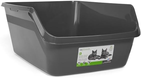 So Phresh by Petco Scatter Shield High-Back Litter Box Charcoal X-Large 24" L X 18" W X 10" H
