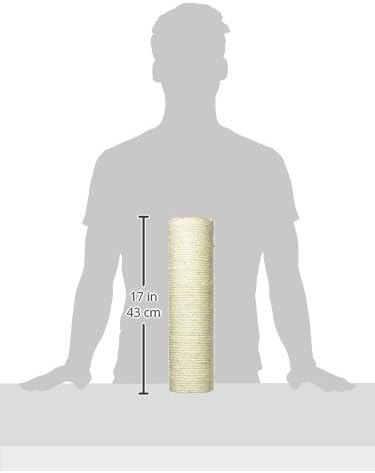 Trixie Replacement Sisal Post for Scratching Posts, Cat Trees and Cat Towers, 4.3 x 23.6-in (11 × 60 cm)