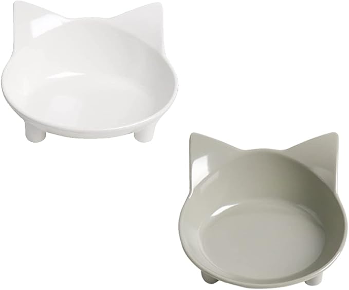 Non-Slip Cat Bowl with Shallow Design, Food-Grade Pet Dish for Whisker Fatigue Relief, Anti-Tip Dog & Cat Water Bowl for Dogs, Cats, Rabbits