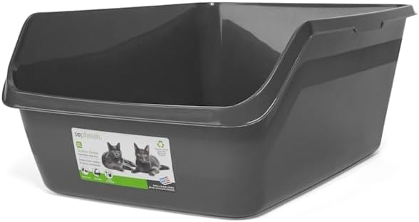 So Phresh by Petco Scatter Shield High-Back Litter Box Charcoal X-Large 24" L X 18" W X 10" H