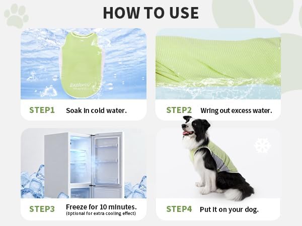 Dog Shirt, Cooling Vest Lightweight Breathable, Dog T-Shirts All-Season Sun Protection Quick Dry Soft Stretchy Reflective Tank Top - Small Medium Large Dogs (Melon Green+Soft Yellow, Large)