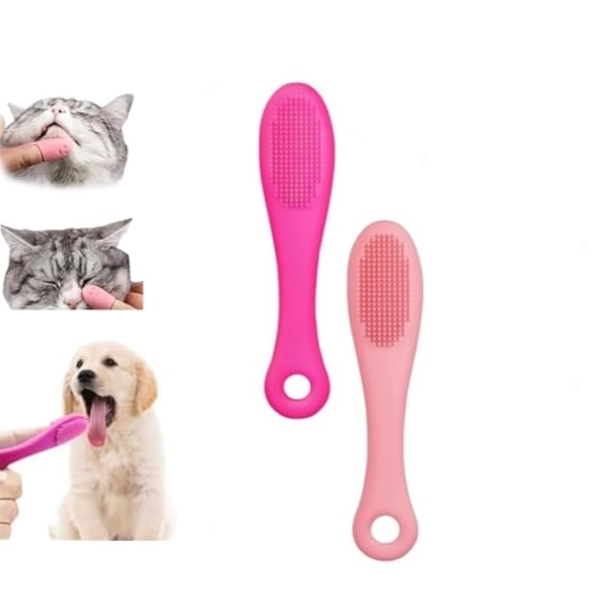 Silicone Scrubber for Cats Chin Cleaner,Cat Finger Toothbrush,Cat Chin Scrubber Pet Toothbrush, Cat Chin Brush for Pet Dental Care,Finger Brushes Suitable for Puppies and Cats (C-2pcs)