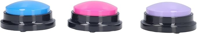 Hoopoocolor 3 Pieces Dog Button Communication Button, 30 Seconds Voice Recording Button, Pet Voice Training Buzzer, Widely Used Dog Talking Button for Training Recording