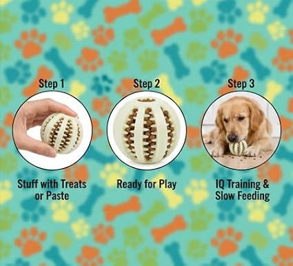 Treat Ball for Dogs, Glowing Dog Ball Toy, Interactive Treat Dispensing Dog Toys for Chewers,dog fetch ball, Glow in The Dark Light Up Ball for Dog, Slow Feeder IQ Training Toy, dog treat toy