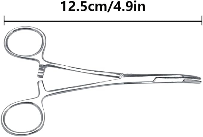 Dog Ear Hair Removal Tool, Dog Ear Plucking Tool Dog Ear Hair Remover Pets Ears Nose Hair Puller Stainless Steel Grooming Cleaning Clamp with Curved Tip Tweezers for Pet Cat Trimmer Accessories(small)