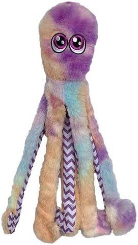 Pet Lou Octopus Purple Tie Dye Dog Plush Toy, 16-inch Length