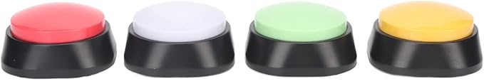 Dog Buttons for Communication, 4PCS Assorted Colors 30s Recording Voice Recording Buttons Pet Training Buzzer for Cat Pet Training