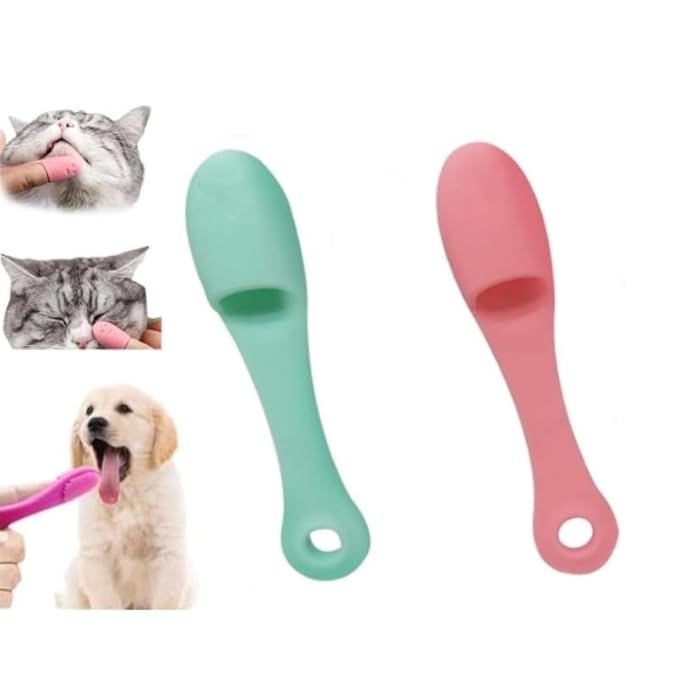 Silicone Scrubber for Cats Chin Cleaner,Cat Finger Toothbrush,Cat Chin Scrubber Pet Toothbrush, Cat Chin Brush for Pet Dental Care,Finger Brushes Suitable for Puppies and Cats (D-2pcs)