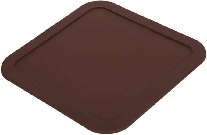 Non-Slip Silicone Pet Feeding Mat for Cats and Dogs, Dog Bowl Mat with Raised Edge, Spill Proof Placemat for Food and Water Bowls, Easy Clean Protects Floors, 8.6x8.6 Inches Gray