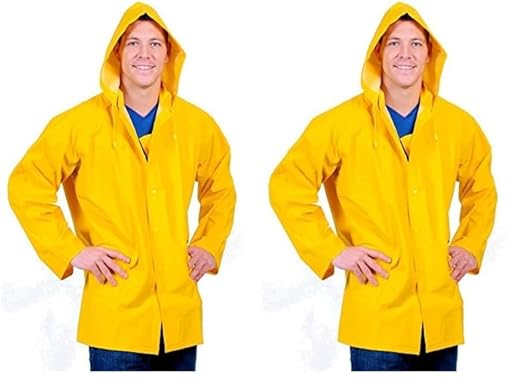 Galeton mens RAINCOAT, Yellow, Medium US (Pack of 2)