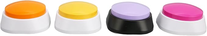 Focket Dog Talking Buttons, 30-Second Voice Recording Clear Sound Recordable Pet Buttons, Pet Training Buzzers with 8-Color Set for Dog and Cat Communication Training Starter Pack Easy