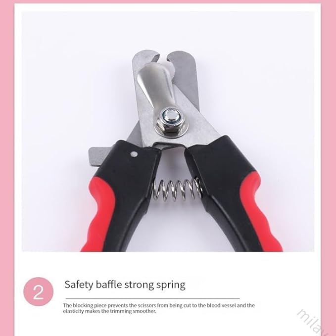 Professional Dog Nail Clippers, Pet Nail Trimmer with Safety Guard, Dog Toenail Clippers for Small & Medium Dogs, Cat & Dog Nail Cutter, Non Slip Handle, Nail Clipper Set with File