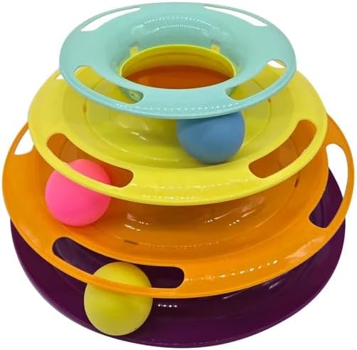 Tiny's Triple Level Cat Toy Tower with Jingle Balls