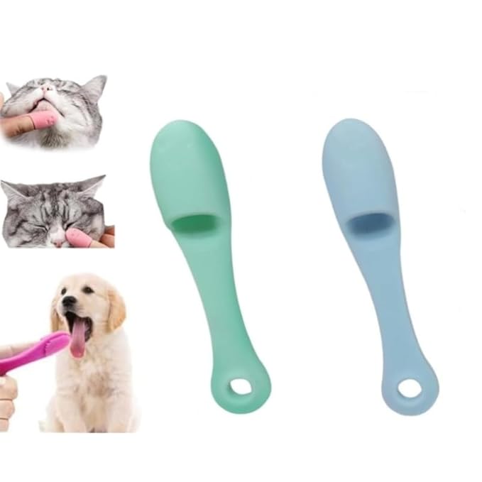 Silicone Scrubber for Cats Chin Cleaner,Cat Finger Toothbrush,Cat Chin Scrubber Pet Toothbrush, Cat Chin Brush for Pet Dental Care,Finger Brushes Suitable for Puppies and Cats (B-2pcs)