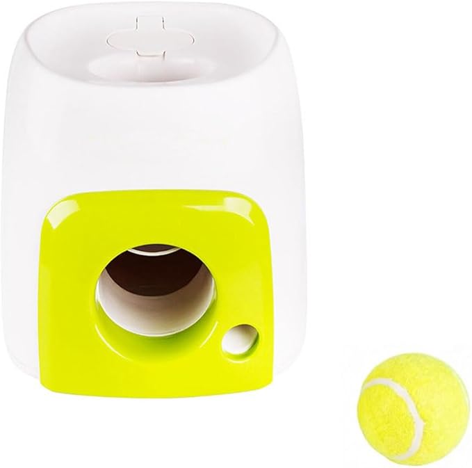 Dog Tennis Ball Treat Toy, Interactive Food Reward Ball for Dogs, Non-Toxic Self-Play Chew Toy for Boredom Relief, Teething & Mental Enrichment