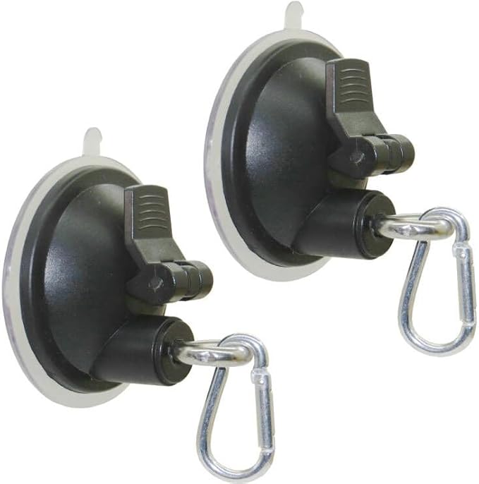 2Pack Suction Cup Hooks Cleat for Pet Dog & Cat Bathtub, Shower & Bathing Tether, Pet Grooming Loop, Dog Grooming Tub Leash - No Leash