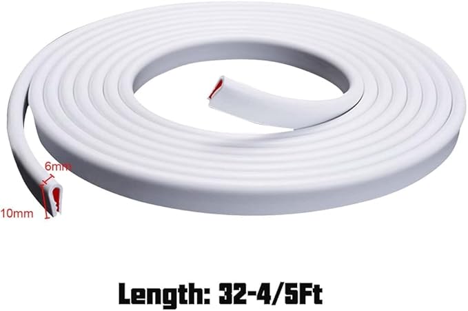 Winunite 65.6ft (20m) Car Door Edge Guards White – Self-Adhesive PVC, U-Shaped, Fits Most Vehicles, Fade-Resistant, Scratch- and Chip-Resistant – Reduces Dings in Parking Lots