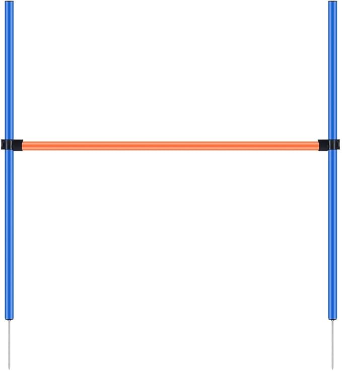 PAWISE Dog Agility Training Equipment,Pet Training Hurdles & Weave Poles Set with Adjustable Jump Bar,Outdoor Dog Obstacle Course for Backyard Exercise, Portable Dog Agility Kit for Shepherd Malinois